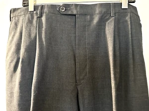 Ralph Lauren Herren Anzughose Plissee und Bündchen grau Größe 36X32 - Bild 1 von 6