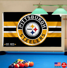 Pittsburgh Steelers 3X5 Flag Man Cave Flags Banner American Football USA New