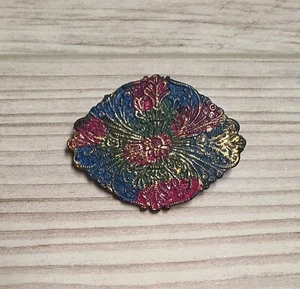 Antike Brosche Blumen Trachtenschmuck Retro Design Vintage - Bild 1 von 6