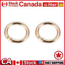 2pcs 2cm Metal Circle Trigger Rings DIY Accessories Alloy for Bag (Gold) CA