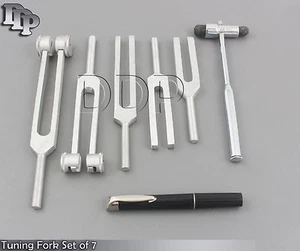 Stimmgabel 7er Set - Medizinische Chirurgische Diagnoseinstrumente + GRATIS STIFTLICHT - Bild 1 von 3
