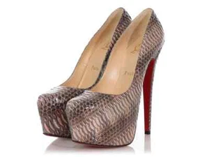 Christian Louboutin Narziss Größe 40 US 10 Python Plattform Pumps beige elfenbeinfarben - Bild 1 von 12