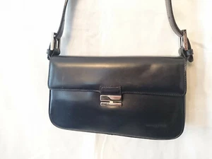 Sac à main "Cuir Bleu-marine" Année 1980 - LANCASTER Paris . - Imagen 1 de 5