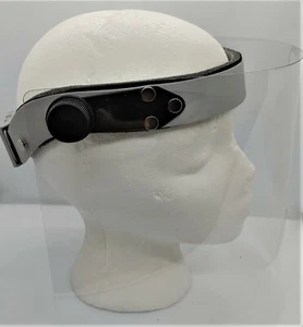 Dental Headband with Face Shield for LED light and Loupes (Color Gray) - Picture 1 of 6
