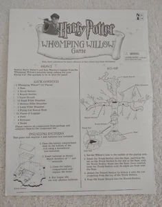 2002 Harry Potter Whomping Willow Game Instructions Instruction Only - Picture 1 of 3