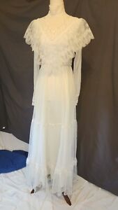 Gunne Sax Romantic Renaissance Bridal Dress Sz 7 White