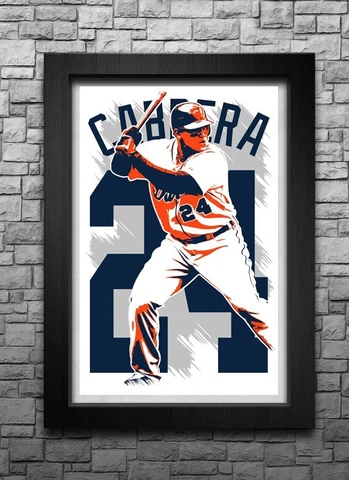 MIGUEL CABRERA art print/poster DETROIT TIGERS FREE S&H! JERSEY Cover