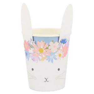 Spring Easter Floral Bunny Party Cups (8 Pack) - Picture 1 of 4