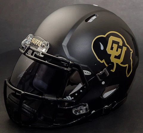 COLORADO BUFFALOES NCAA Authentic GAMEDAY Football Helmet w/ OAKLEY Eye Shield Cover