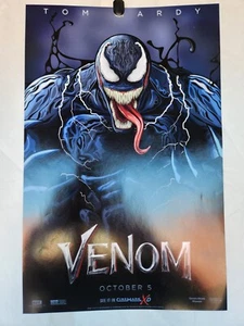 VENOM Movie PROMO Poster 11 x 17  Tom Hardy Marvel OPENING AMC CINEMARK  - Picture 1 of 5