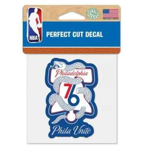 NBA Philadelphia 76ers Phila Unite Logo 4""x4"" perfekt geschnittenes Aufkleber Single WinCraft - Bild 1 von 1