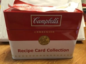 Campbell's Recipe Card Collection Tin Box w/ Campbell's Soups Recipes + Blanks - Picture 1 of 5