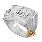 Real Genuine Diamond 0.75 Ct. Allahu Akbar Muslim Islamic Arabic Allah Ring Band