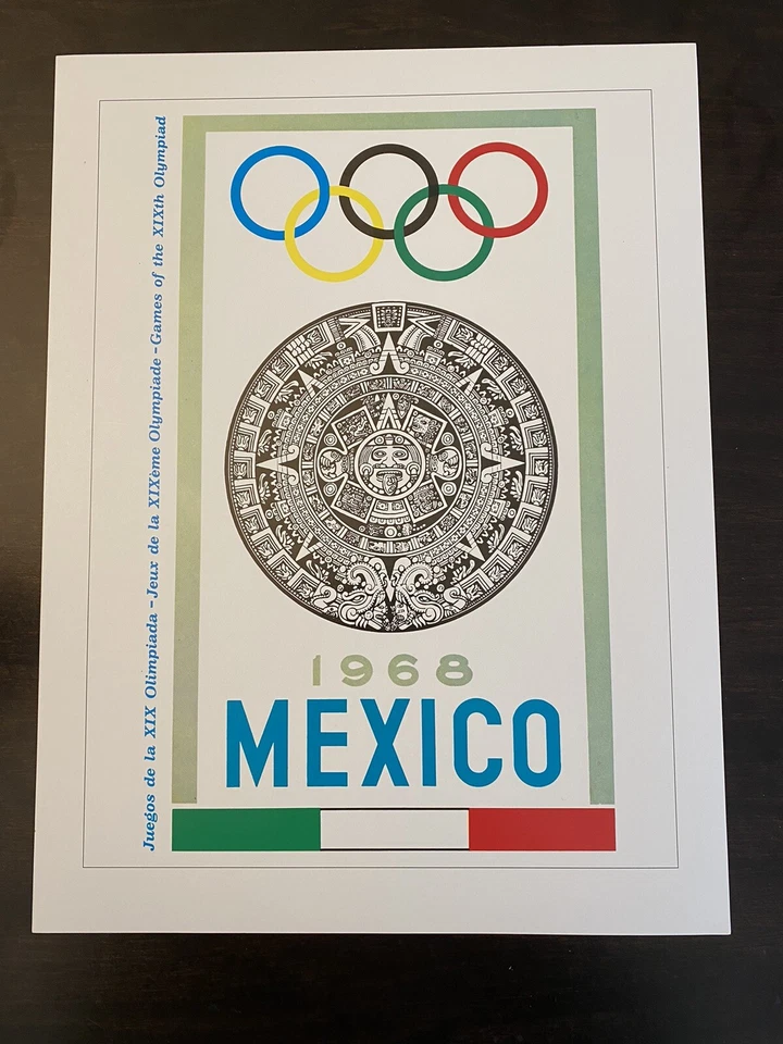 "Póster de los Juegos Olímpicos de México 1968 12x16"" - nuevo stock antiguo" Foto 1 de 1
