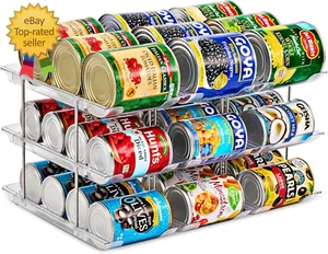 3-Tier Can Organizer for Pantry – Stackable Can Storage Organizer for Kitchen Ca - Picture 1 of 12