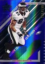 2004 Leaf Rookies and Stars Longevity Sapphire Eagles Card #70 Jevon Kearse /199