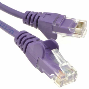 Câble Patch RJ45 Cat5E-CCA UTP 26AWG Violet 0,5M - Afbeelding 1 van 3
