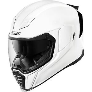 Icon Airflite Full Face Motorcycle Helmet - Gloss White Size 2XL 0101-10866