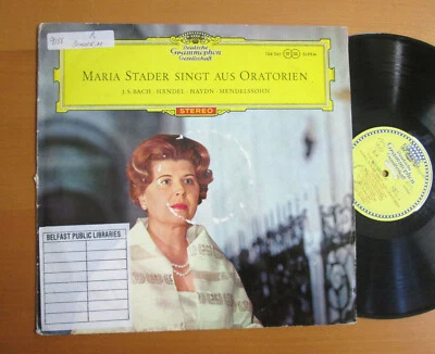 SLPEM 136 261 RED STEREO Maria Stader Singt Aus Oratorien DG Tulip (Ex Library) - Image 1 of 4