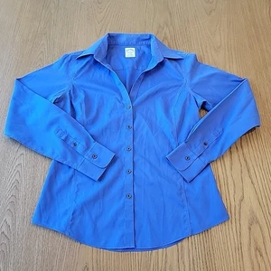 Brooks Brothers Womens Button Blouse Shirt Fitted Non Iron Preppy Size 8 Stretch - Picture 1 of 8