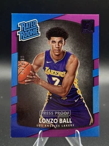 Balón Panini Donruss Lonzo 2017 clasificación #199 novatos prueba de prensa púrpura/199 - Imagen 1 de 3