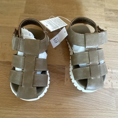 Baby Gap Faux Leather Fisherman Toddler Sandals Size 4 - Image 1 of 4