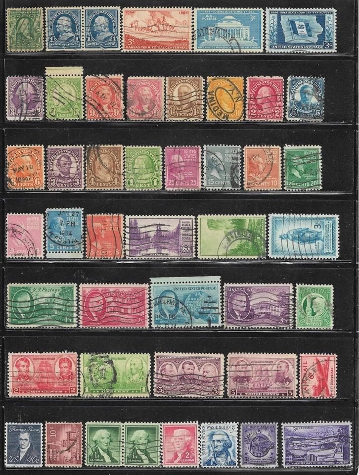 US United States Stamp Packet Lot of 46 off paper Stamps USA Collection used - Image 1 of 1