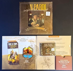 JON PARDI Heartache Medication RARE PROMO SET LP+CD+Patch+More "Pardi Country" - Picture 1 of 8