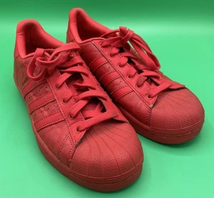 ADIDAS ORIGINALS SUPERSTAR Core Red youth US Size 5 - Picture 1 of 9