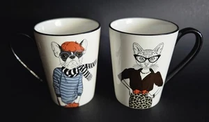 Signature Steinzeug Katze & Hund Becher 14 Unzen Kapazität Neu ohne Etikett - Bild 1 von 6