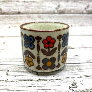 Taza vintage floral de gres moteado estilo asiático hecha en Italia - Imagen 1 de 5