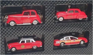Golden Wheel 1/64 Scale 14414 - Chevrolet Fire Series 4 Piece Set - Red - Picture 1 of 5