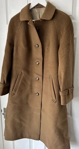 Vintage Ravens Camel Hair & Wool Long Overcoat, Tan Brown, 40" Medium - Picture 1 of 6