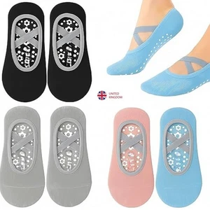 Women's Non-Slip Yoga Socks - Pilates, Fitness, Ballet Grip Socks - Anti-Slip - Picture 1 of 14