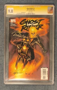 GHOST RIDER #1 2006 CGC 9.8 SS Mark Texeira Signed Javier Saltares Art - Picture 1 of 8