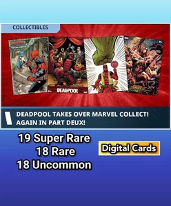 Topps Marvel Collect Deadpool Takeover 25 Part Deux SR+R+UC 55 Cards - Picture 1 of 1