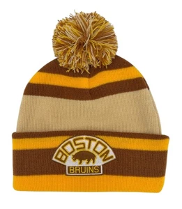 Cappello invernale Mitchell & Ness NHL Boston Bruins 1930 maglia pom con polsini - Foto 1 di 3
