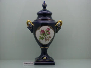 Imponente jarrón suntuoso 45 cm - -- MOOSROSE - LINDNER Kueps Bavaria VERDADERO COBALTO -- - - Imagen 1 de 13