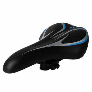 SELLA ERGONOMICA BICI CORSA MOUNTAIN BIKE IMPERMEABILE ATTACCO UNIVERSALE BLU - Foto 1 di 4