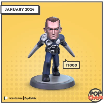 T1000 Terminator | POP | CHIBI | 60mm base | 1:20 | 3D print | Model Kit - Image 1 of 2