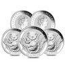 Lot of 5 - 2021 1 oz Silver Australian Koala Perth Mint .9999 Fine BU In Cap