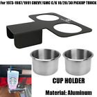 FOR 73-87/91 CHEVY/GMC C/K 10/20/30 PICKUP TRUCK DRINK/CUP HOLDER BLACK ALUMINUM
