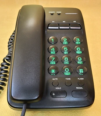 Teléfono de escritorio retro Radio Shack tono táctil montable en la pared Midnight II teléfono de moda Foto 1 de 4