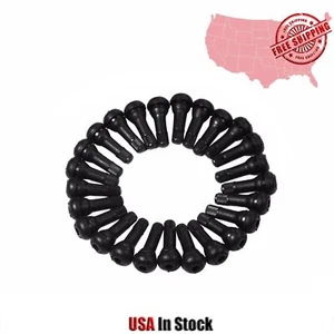 (500PCS) TR413 Snap-In Tire Valve Stems Short Black Rubber Valve TR 413 - Picture 1 of 9