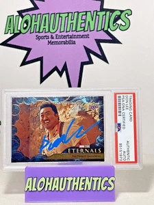 DON LEE SIGNED GILGAMESH MARVEL ETERNALS BLUE PARALLEL CARD 299 PSA MA DONG SEOK - Picture 1 of 3