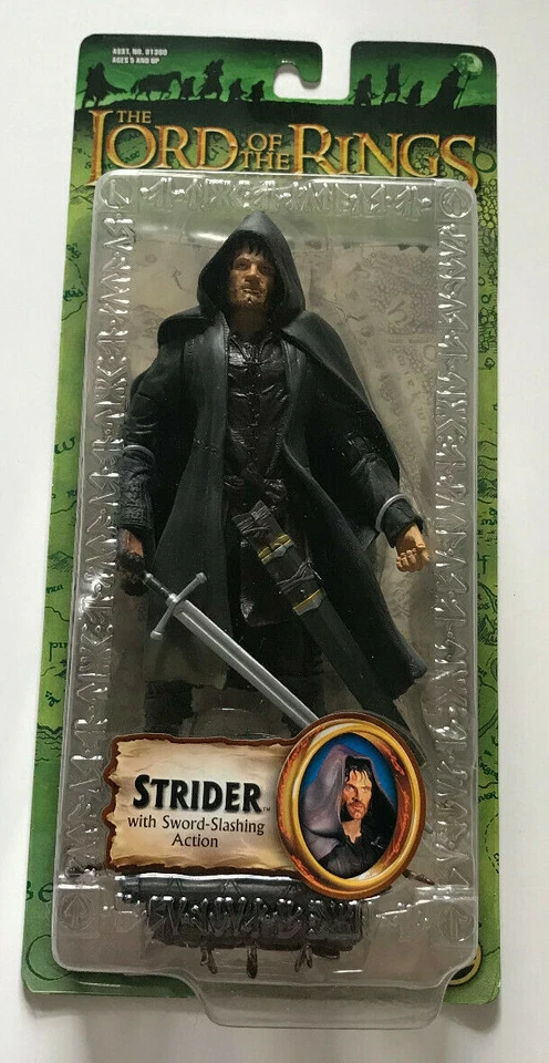 Lord of The Rings LOTR FOTR Strider Figure Toy Biz 2003 -