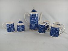 Vintage Colonial Calico Teapot Set