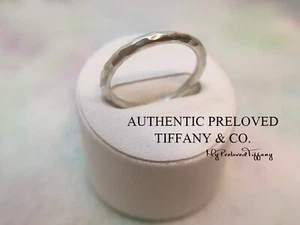 Excellent Authentic Tiffany & Co Paloma Picasso Hammered Mirror Silver Ring 5.5 - Picture 1 of 7