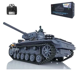 On Sale Henglong RC Tank 2.4G 1/16 Scale 7.0 Plastic Panzer III L RTR 3848 Model - Picture 1 of 11