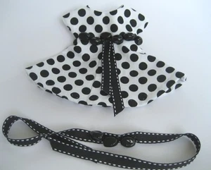 8" Ginny Doll Clothes, Handmade Cotton and Beaded 'Isla' Dress & Head Ribbon - Picture 1 of 7
